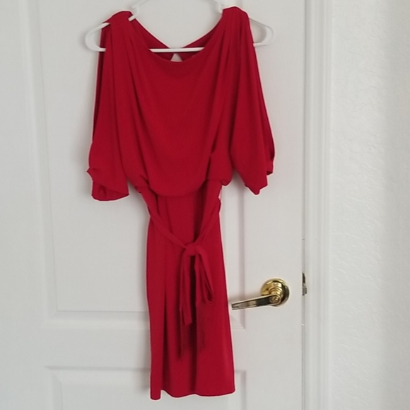 Jessica Simpson Cold Shoulder Red Dress